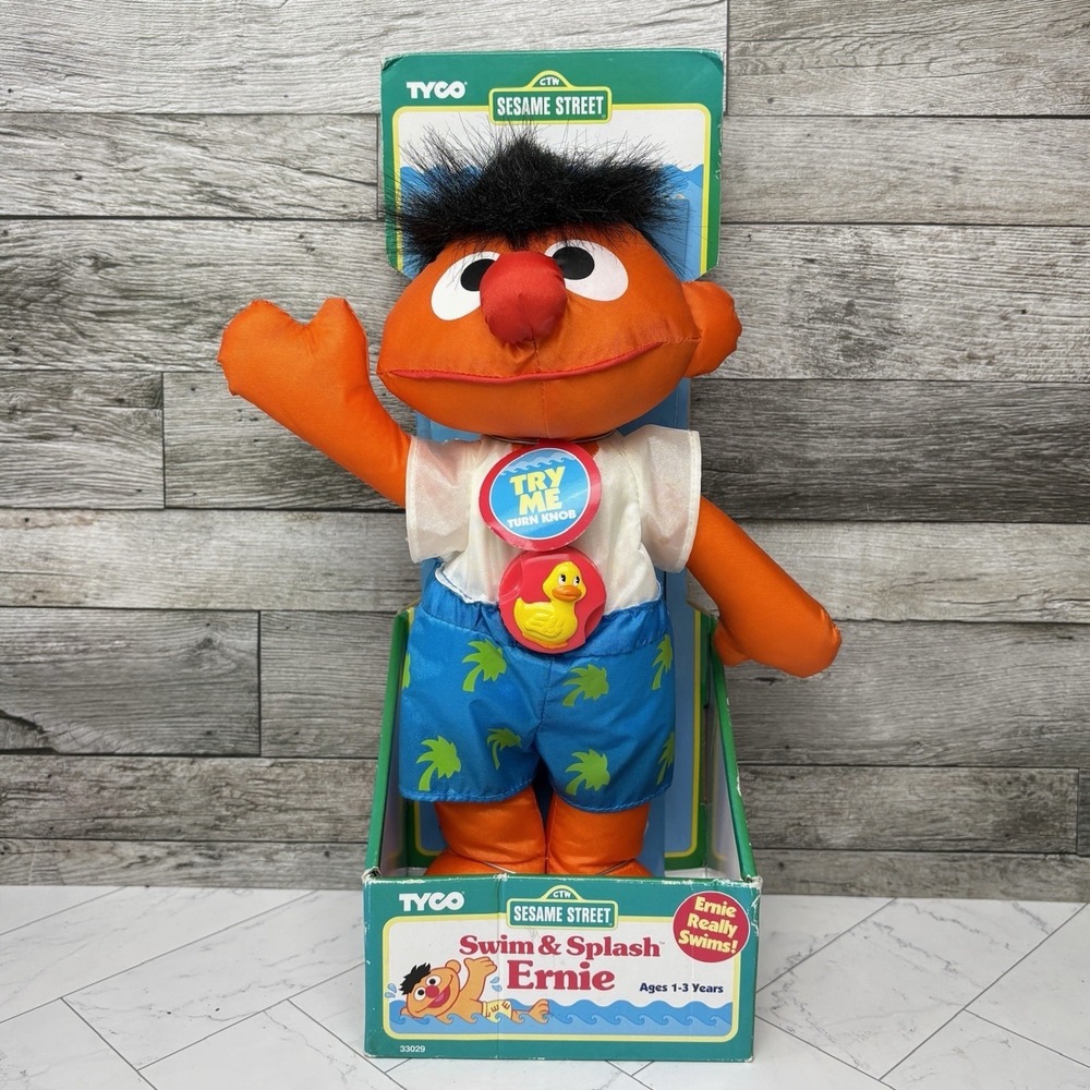 Sesame Street Swim and Splash Ernie with Moving Arms 1997 Tyco